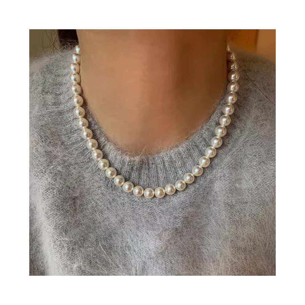 (X1399 gold 8mm(Magnetic snap)) Versatile, elegant and high-end bow tie titanium steel collarbone chain and neck chain accessory