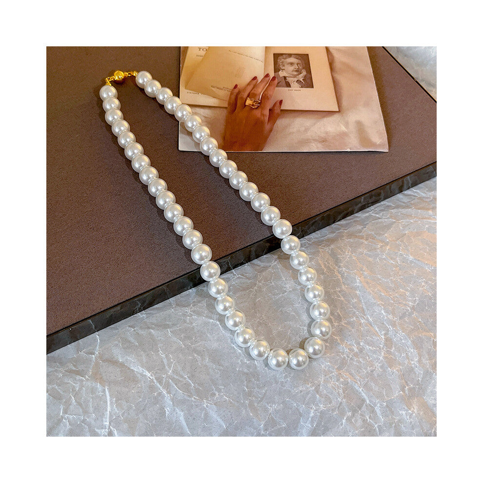 (X1652 gold 10mm(Glass bead)) Versatile, elegant and high-end bow tie titanium steel collarbone chain and neck chain accessory