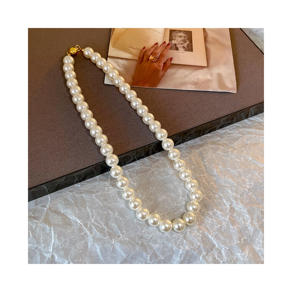 (X1652 gold 12mm(Glass bead)) Versatile, elegant and high-end bow tie titanium steel collarbone chain and neck chain accessory