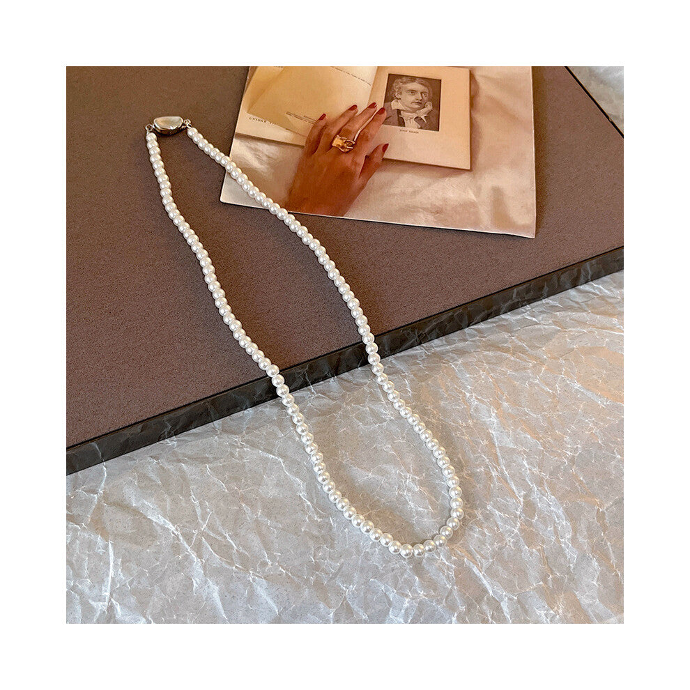 (X1658 silver 4mm? ????) Versatile, elegant and high-end bow tie titanium steel collarbone chain and neck chain accessory