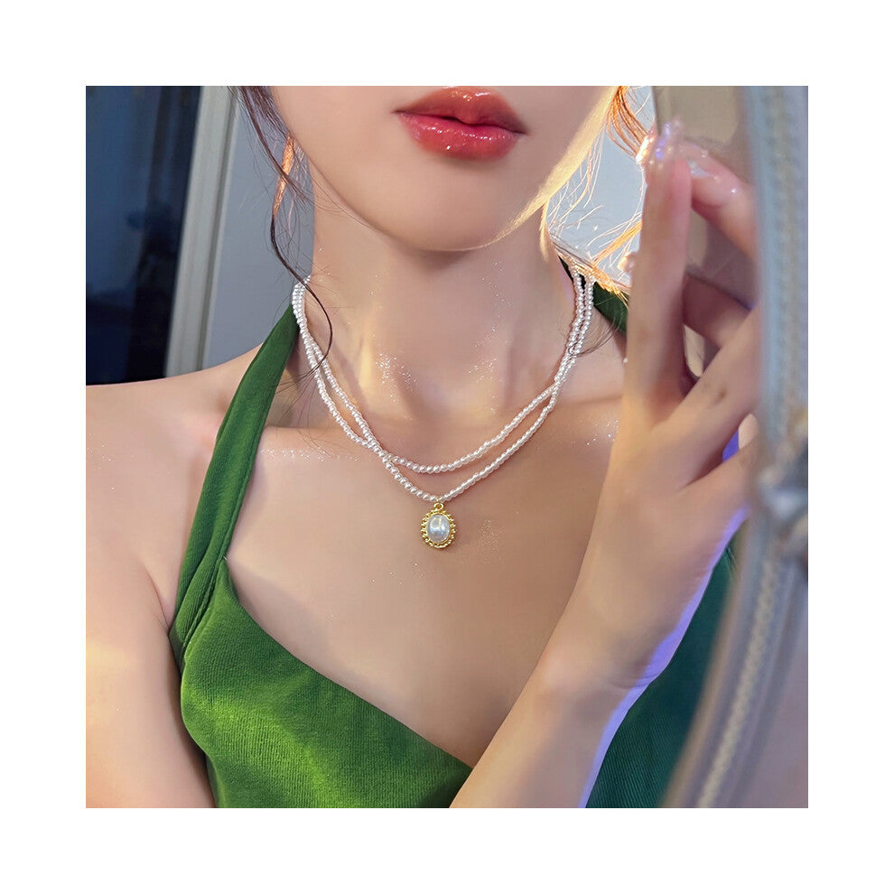 (X355 gold) Versatile, elegant and high-end bow tie titanium steel collarbone chain and neck chain accessory