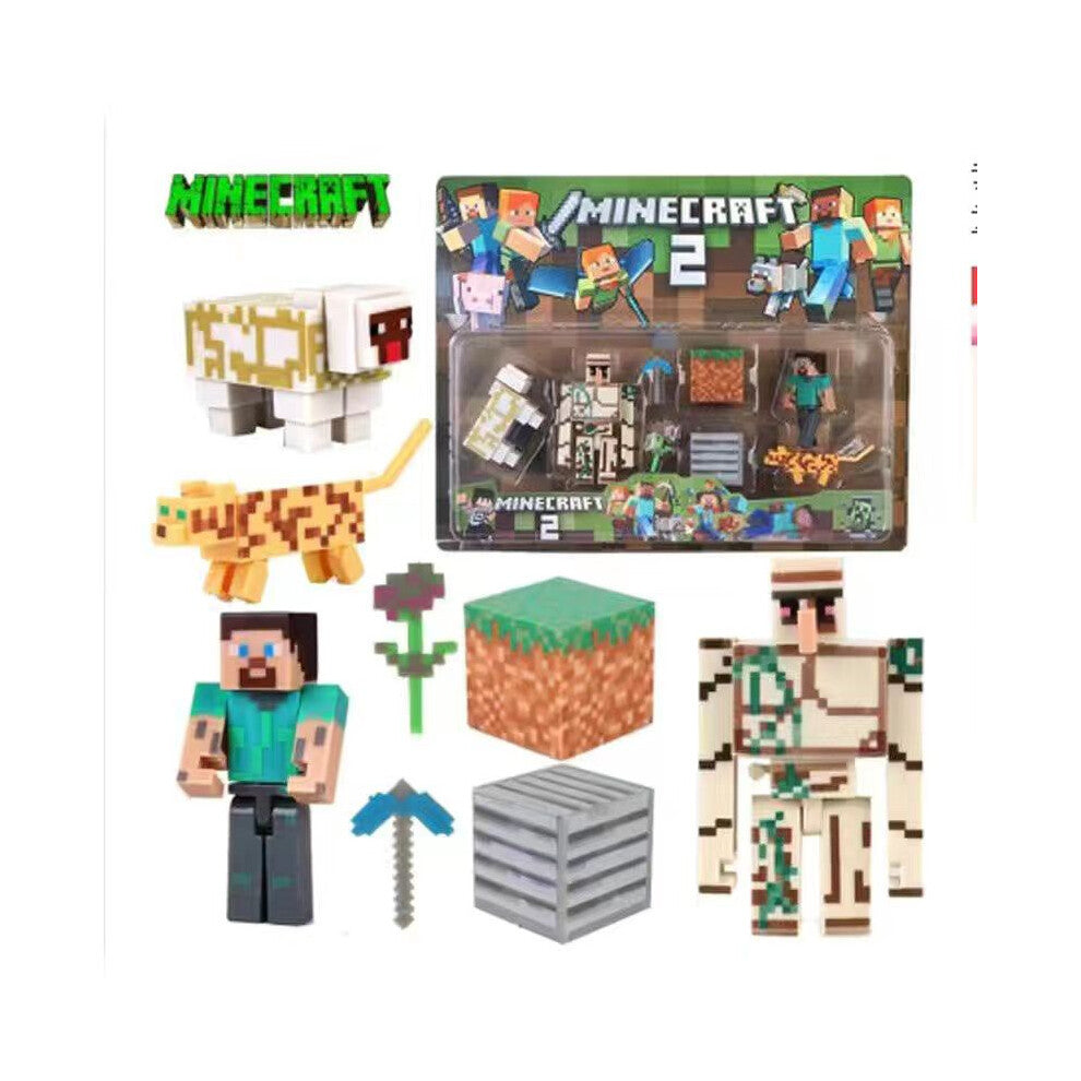 (Puppet, Box) Minecraft Creeper Themed Building Block Assembly Cake Decoration Party Plugin
