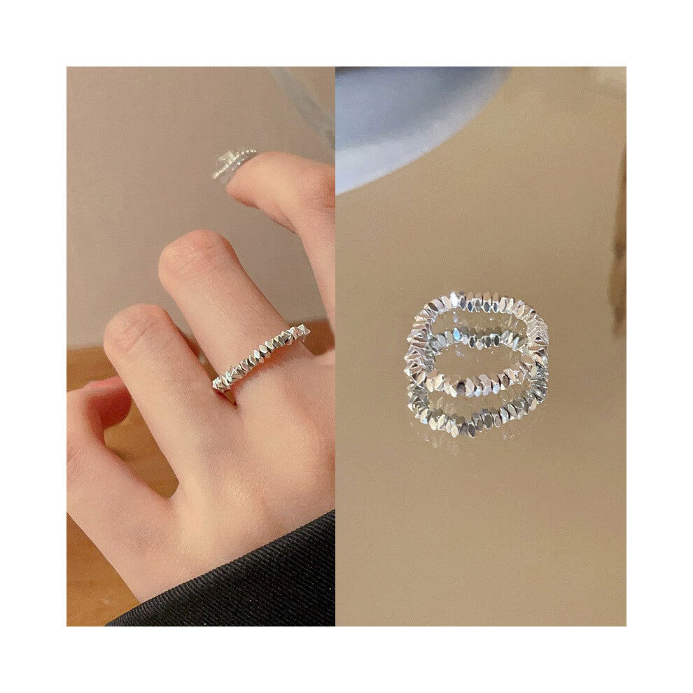 (Broken silver elastic ring) Irregular pearl necklace, light luxury and high-end, niche fashion neckband, collarbone chain, simple accessories