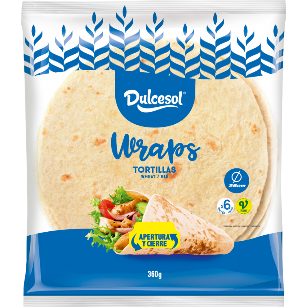 Dulcesol 6 Tortilla Wraps 360G