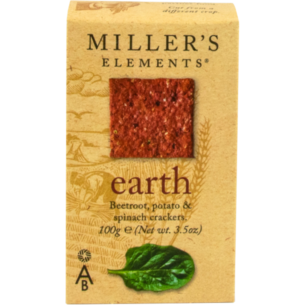 Artisan Biscuits Miller's Elements Earth Crackers 100G