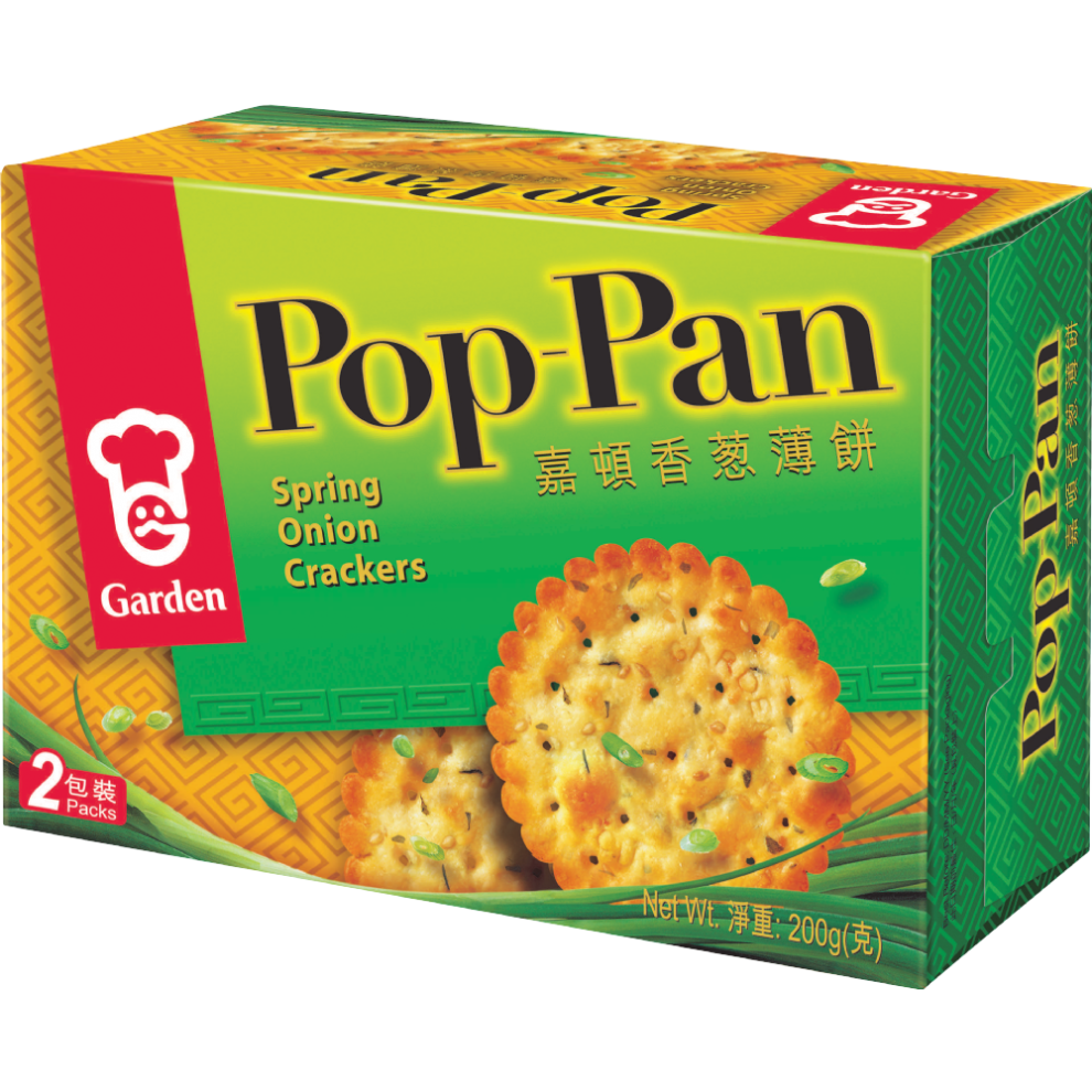 Garden Pop-Pan Spring Onion Crackers 200G