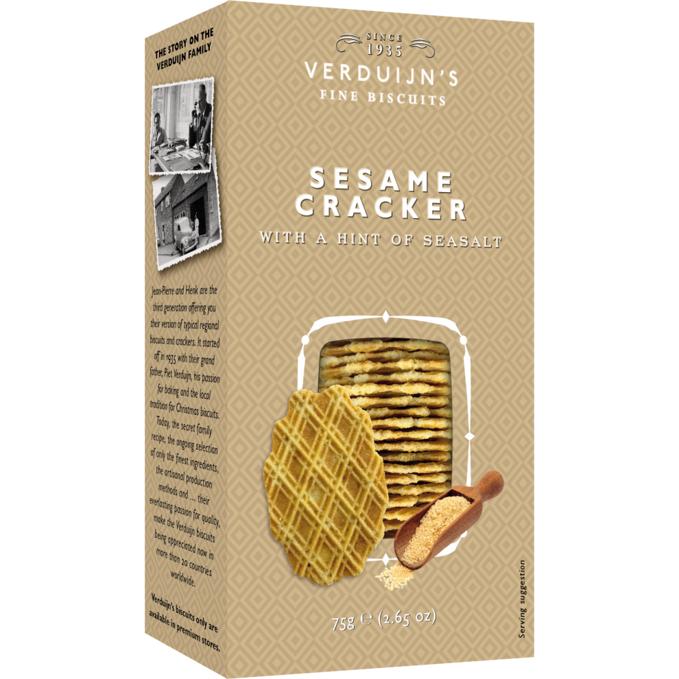 Verduijn's Sesame Crackers With Sea Salt 75G