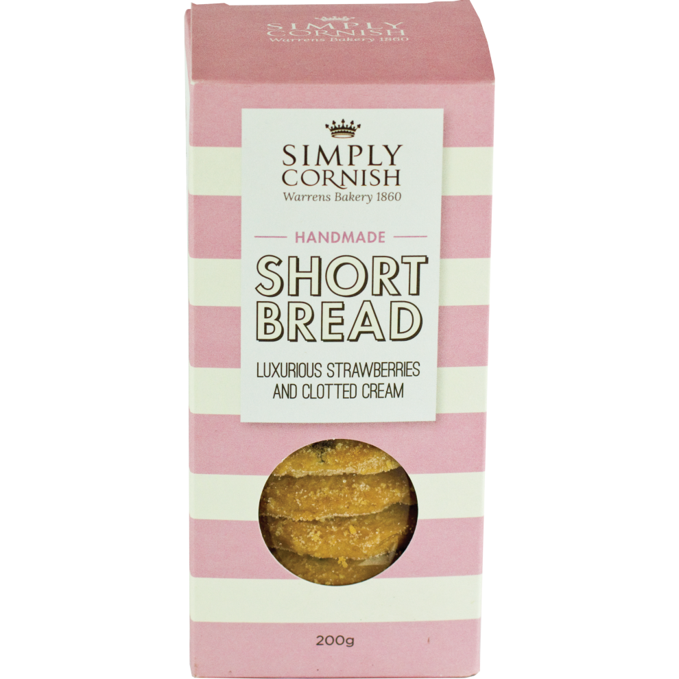 Simply Cornish Strawberries & Clotted Cream Shortbread 200G