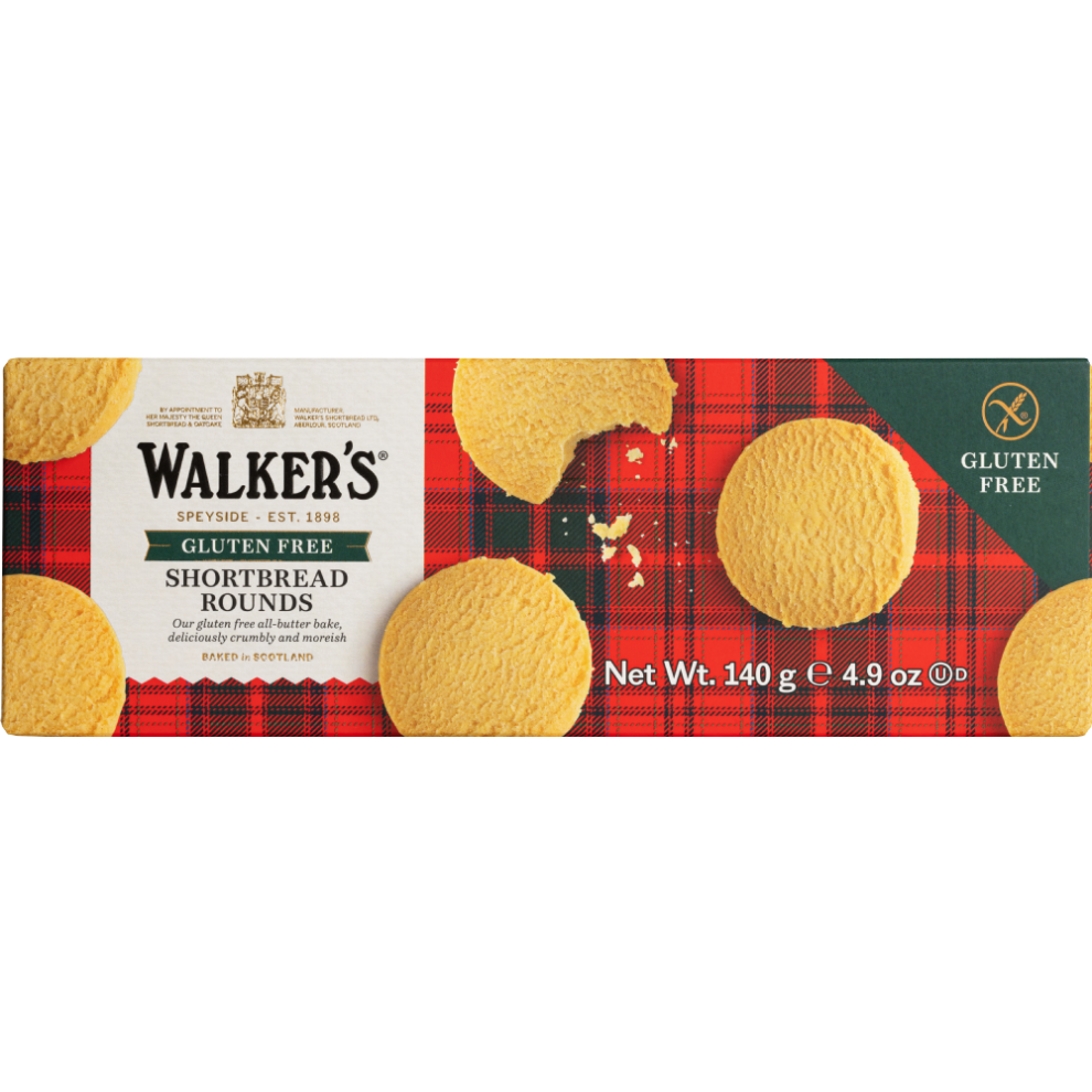 Walker's Gluten Free Shortbread Rounds 140G