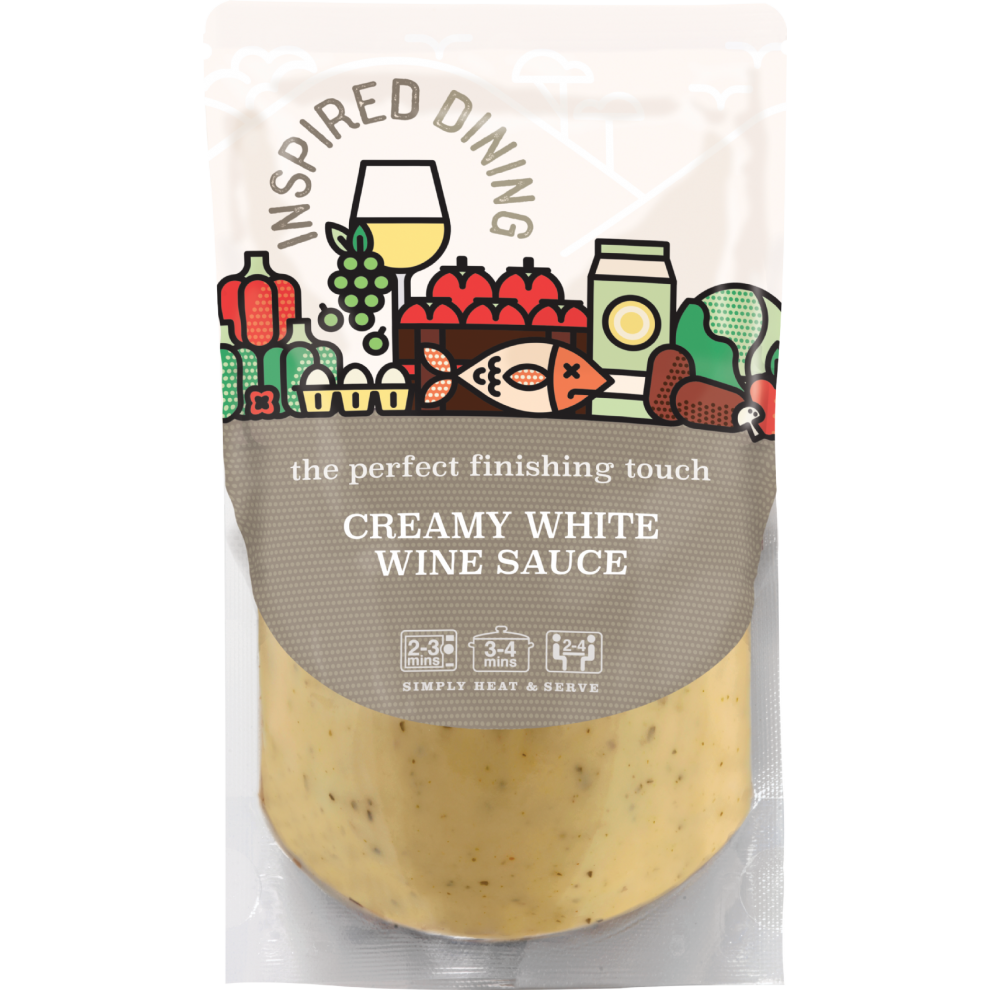 Atkins & Potts Inspired Dining - Creamy White Wine Sauce 200G