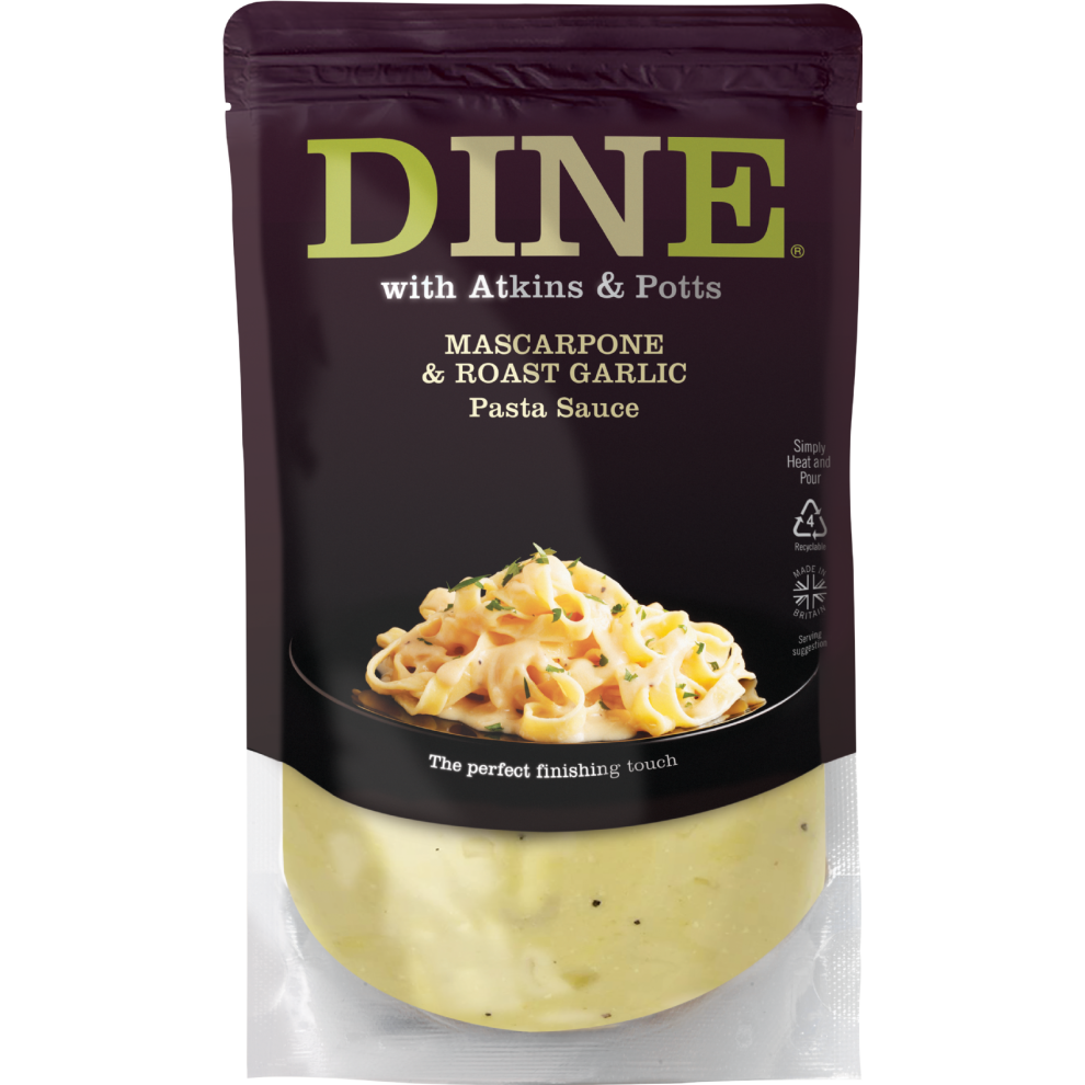 Atkins & Potts Mascarpone & Roast Garlic Pasta Sauce 350G