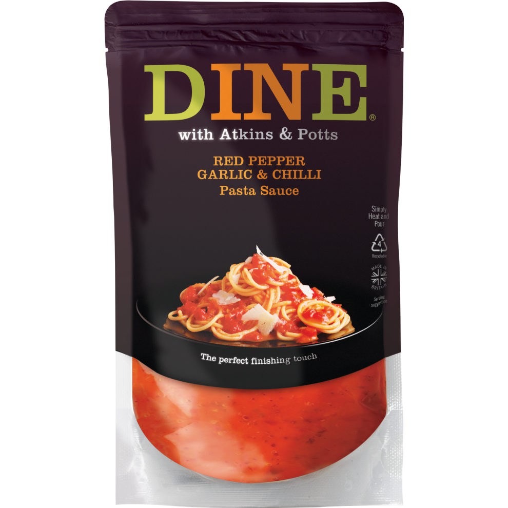 Atkins & Potts Red Pepper, Garlic & Chilli Pasta Sauce 350G