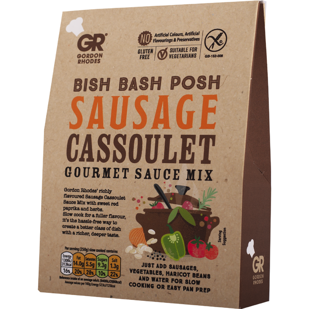 Gordon Rhodes Bish Bash Posh Sausage Cassoulet Gourmet Sauce Mix 75G