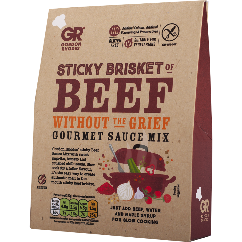 Gordon Rhodes Sticky Brisket Of Beef Without The Grief Gourmet Sauce Mix 75G