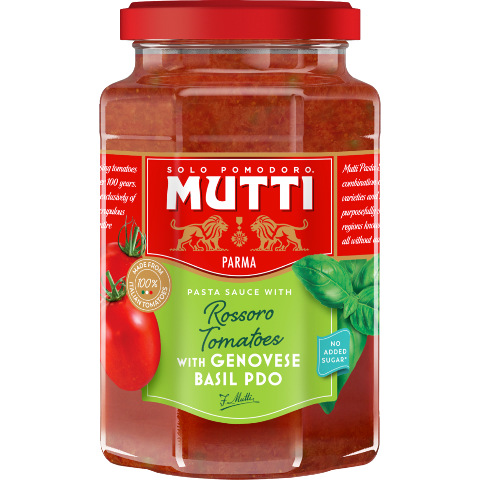 Mutti Rossoro Tomatoes Pasta Sauce With Genovese Basil Pdo 400G
