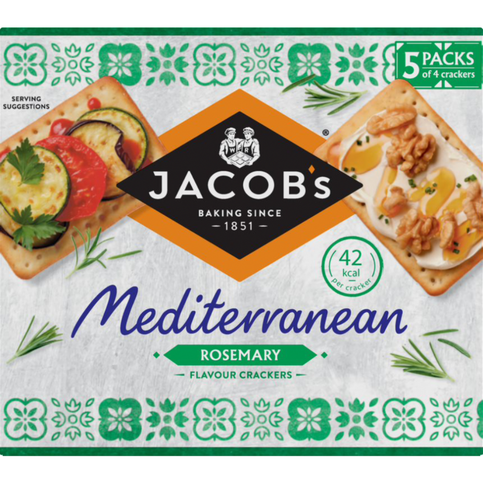 Jacob's Mediterranean Crackers - Rosemary Flavour 190G