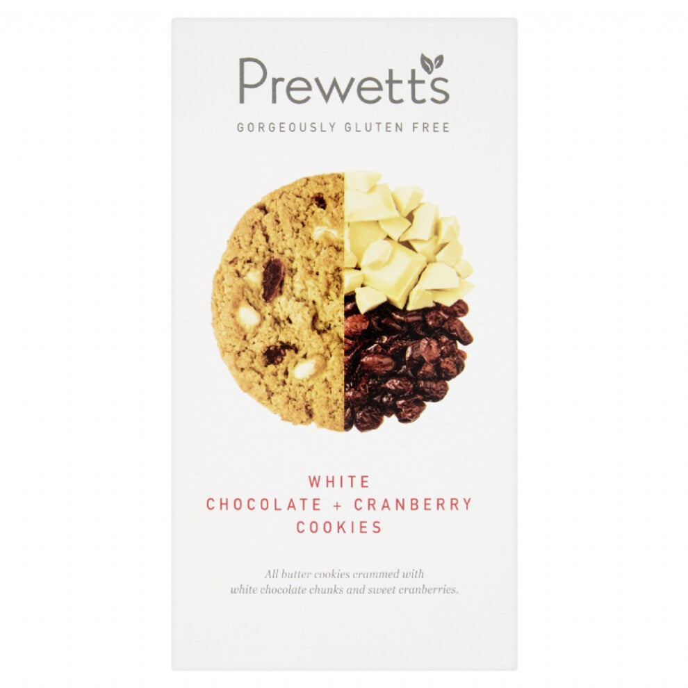 Prewetts Gluten Free White Choc & Cranberry Cookies 150G