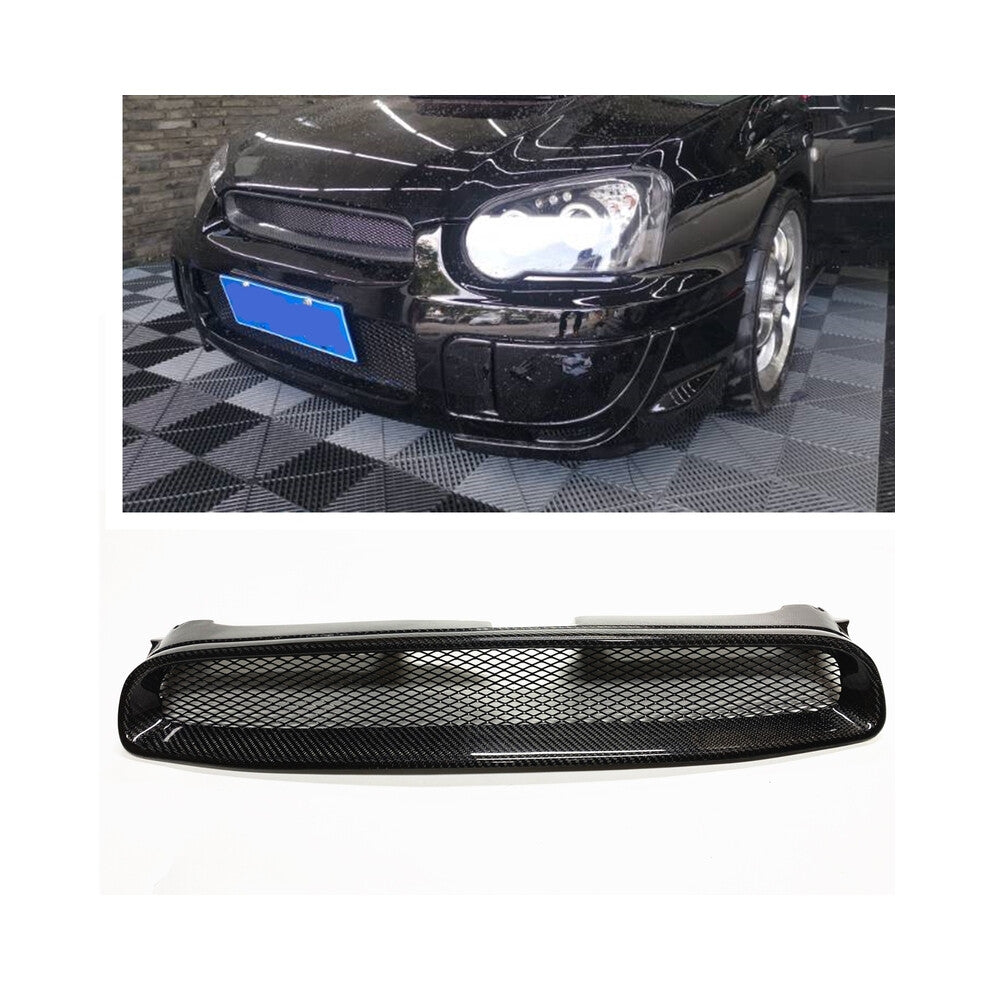 Carbon Fiber Bil Front Øvre Erstatning Støtfanger Hette Grill Grill Mesh Body Kit Grid Auto Part For