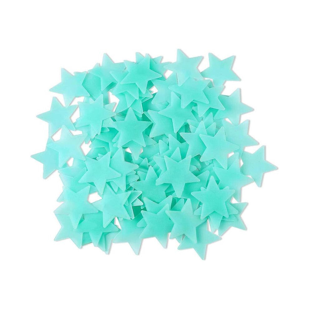Fluorescent Blue Star Wall Stickers - Plastic - Ceiling and Wall Decoration for Children