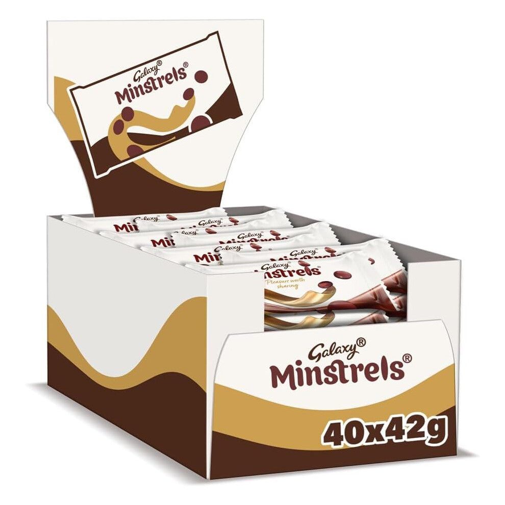 Galaxy Minstrels Milk Chocolate Bulk Bags box 40 x 42g