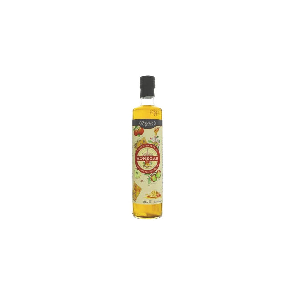 Honegar HON-67431 500ml - 4-Pack Bundle | Honey-Cider Vinegar (50% honey, 50% cider vinegar)