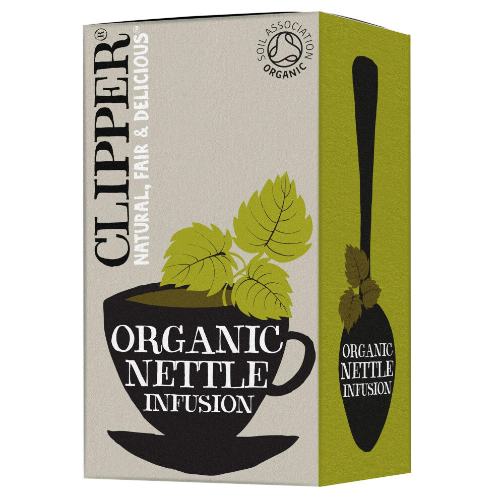 Clipper Organic Nettle Tea Bags | 120 Stinging Nettle Infusion Teabag Sachets (6x Boxes of 20) | Bulk Buy, Home & Catering | Caffeine-Free Herbal Tea