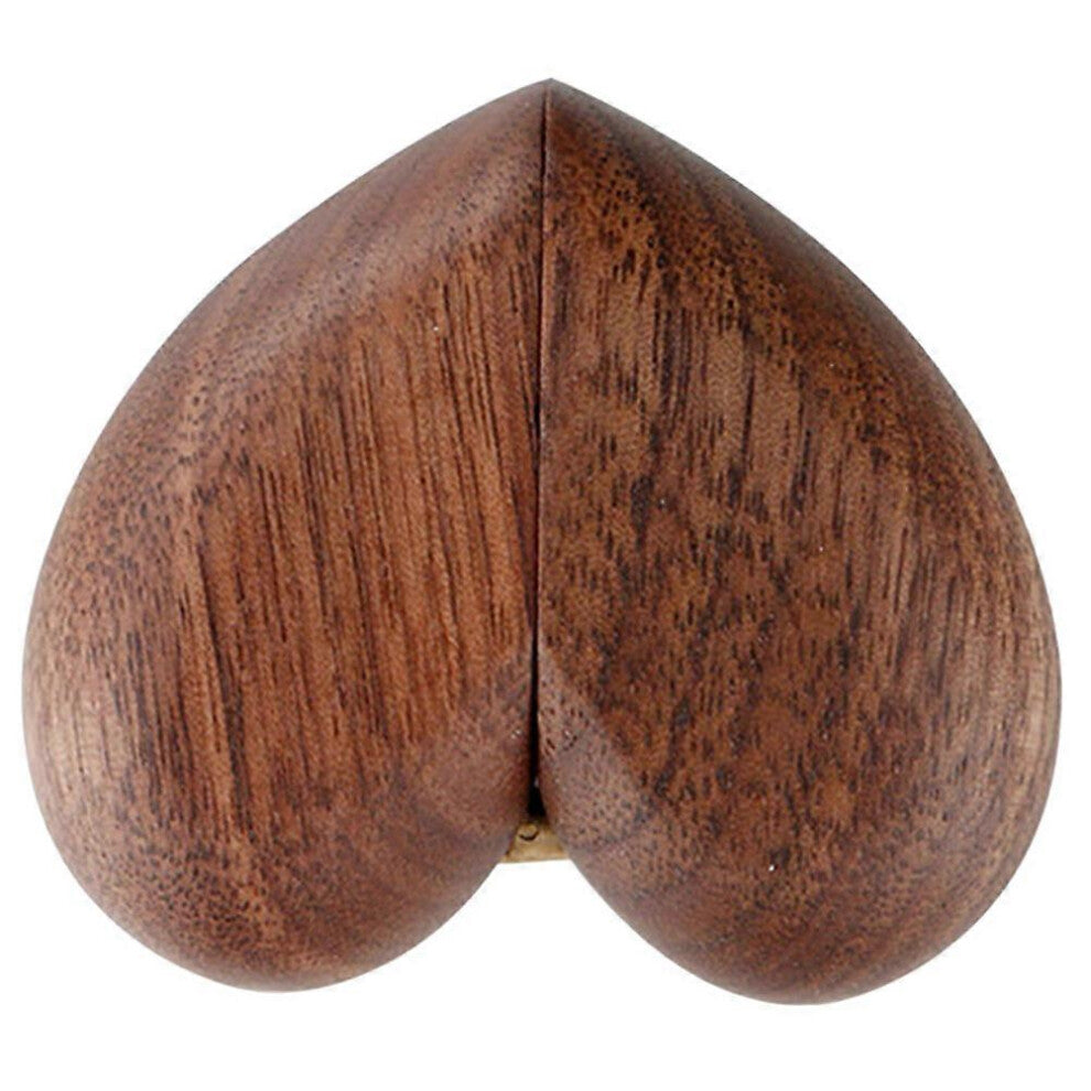 (As show, One size) Heart Shaped Ring Box Wedding Ceremony Ring Box Proposal Engagement Ring Storage Box