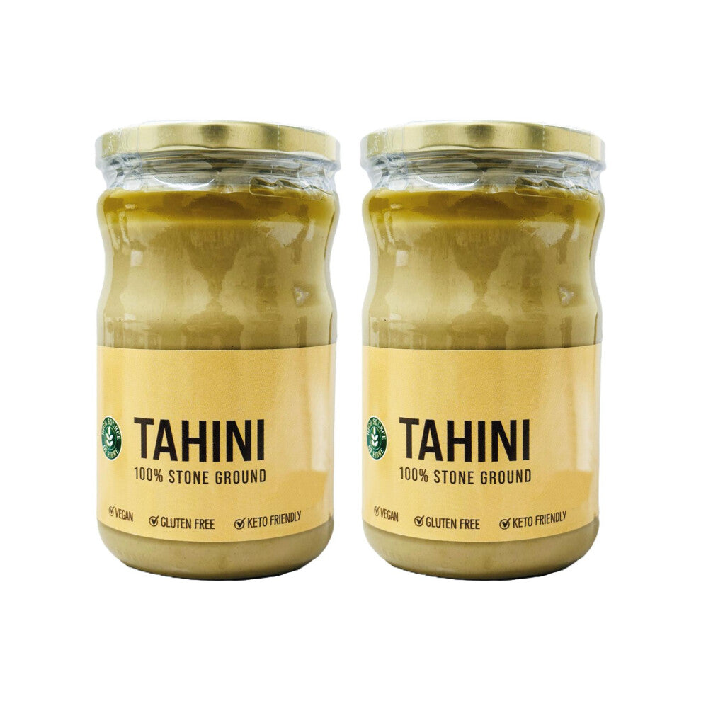 Saras Tahini Stone Ground - 600g (Pack of 2) | Pure & Natural Sesame Paste – Rich in Protein & Healthy Fats – Ideal for Hummus, Dressings & Baking