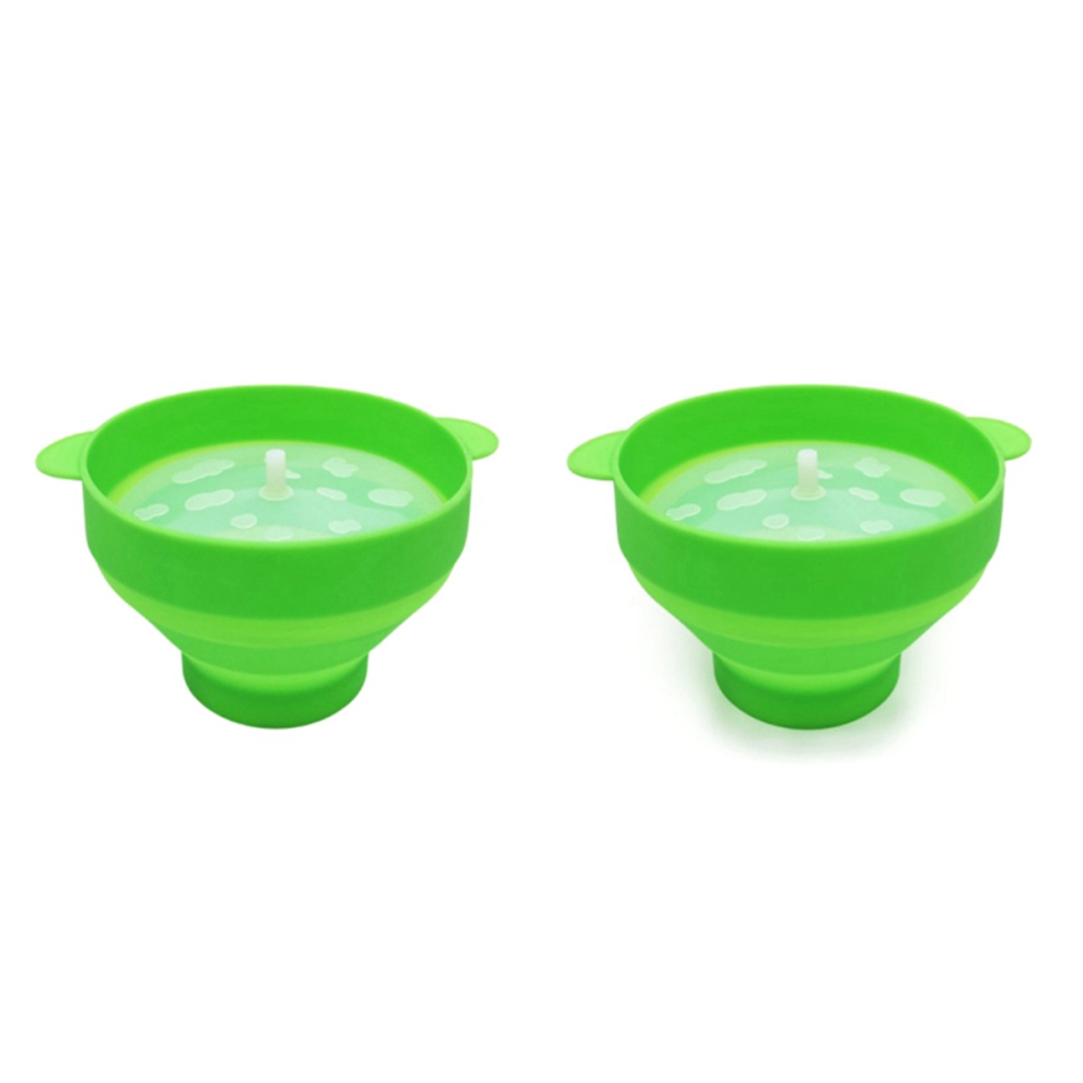 High Quality Microwave Popcorn Bowl Bucket Silicone DIY Maker with Lid Chips Fruit Dish Kitchen Easy Tools B
