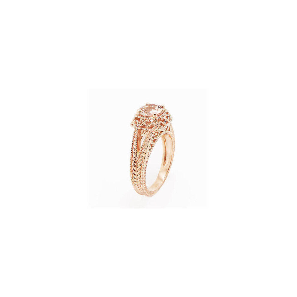 (rose gold, 7) Birthday Square Ring Anniversary Gift Engagement Wedding Rings Band