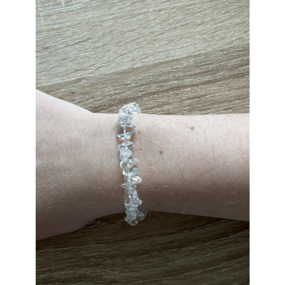 Clear Quartz Stone chip Bracelet with gift bag For Healing