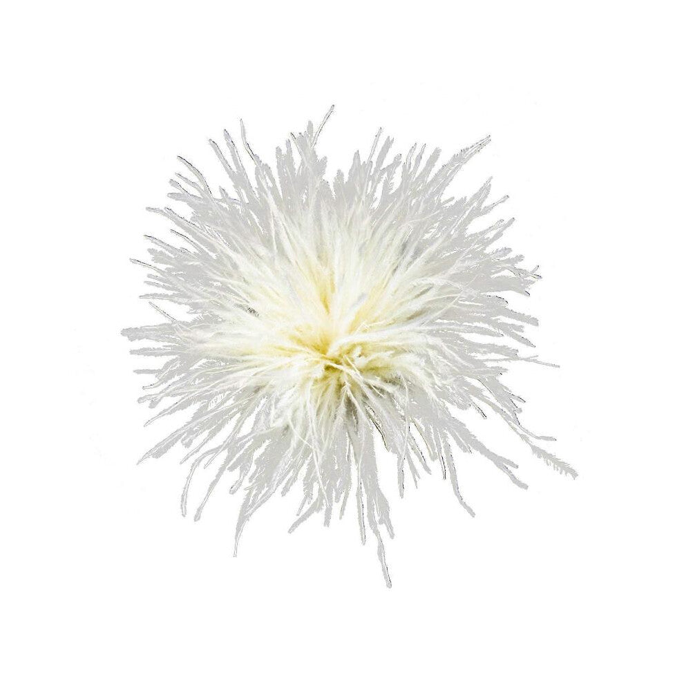 (cream color) Feather Corsage Pins Feather Brooches Ostrich Feather Lapel Pins Jewelry Accessories for Sweater Dresses Decorations  Yellow