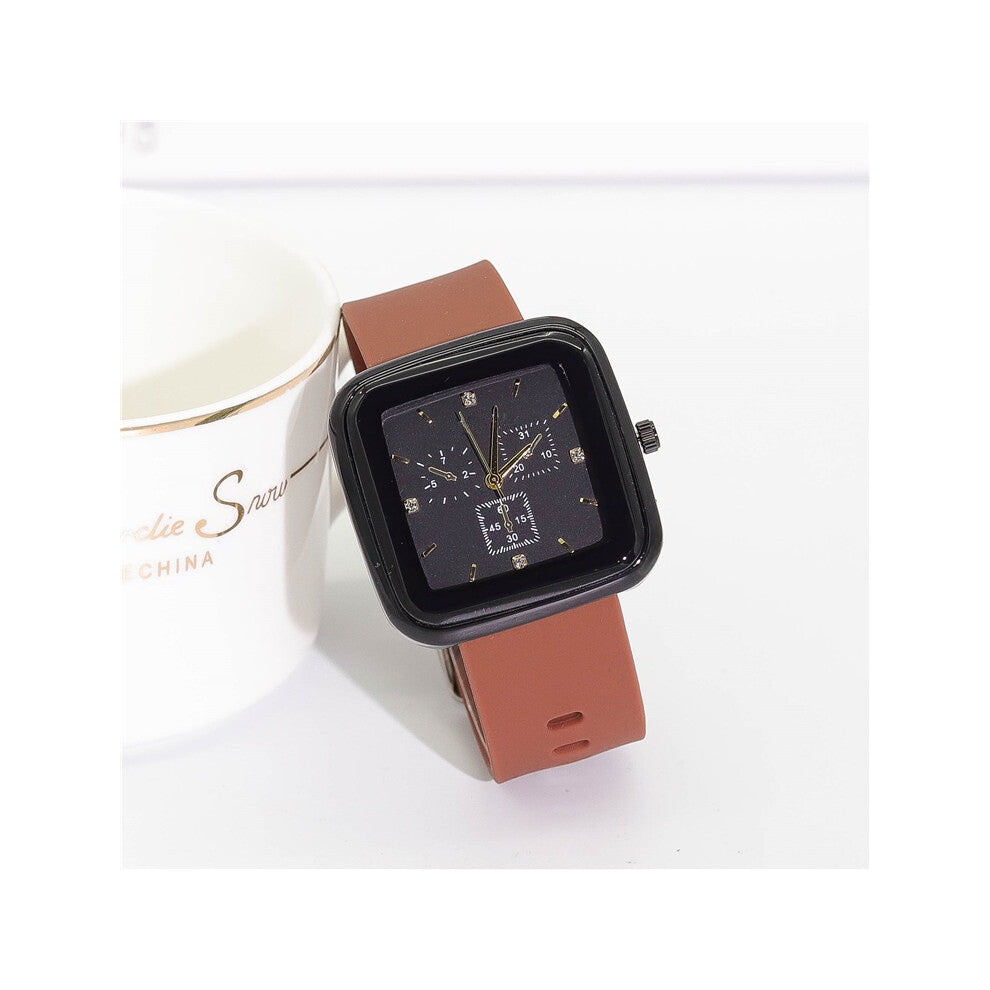 (StyleC) Youthful Trendy And Square Quartz Watch With Highend Appearance Feature Waterproof And