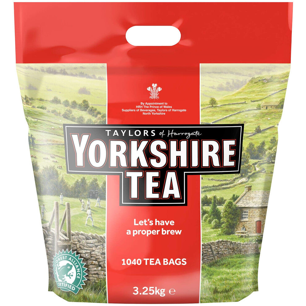 Yorkshire Tea Traditional 1040 Tea Bags 3.25 Kg (2 Pack)