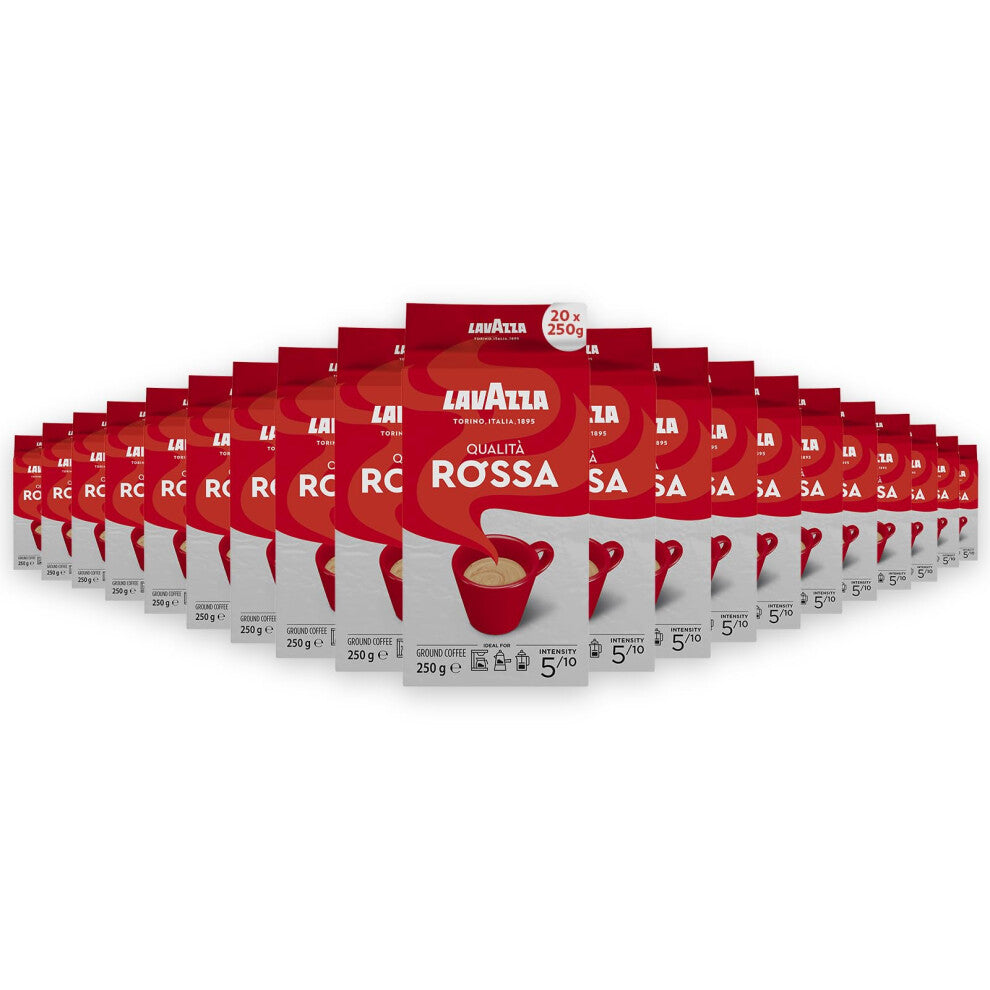 Lavazza Qualit? Rossa Ground Coffee, Medium Roast, 250 g Each, 20-Pack
