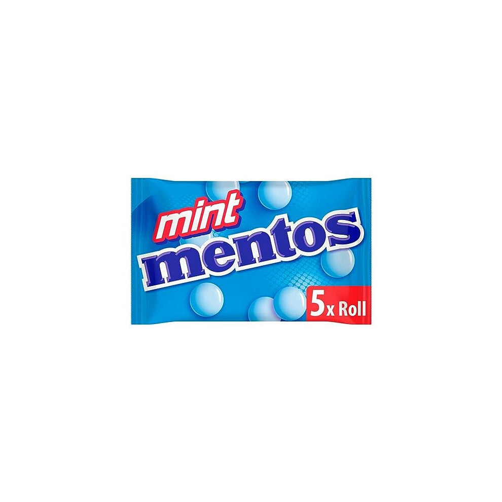 Mentos Soft Mints, Chewy, Minty Party Sweets With Natural Mint Flavours, Suitable for Vegetarians - 5 Rolls