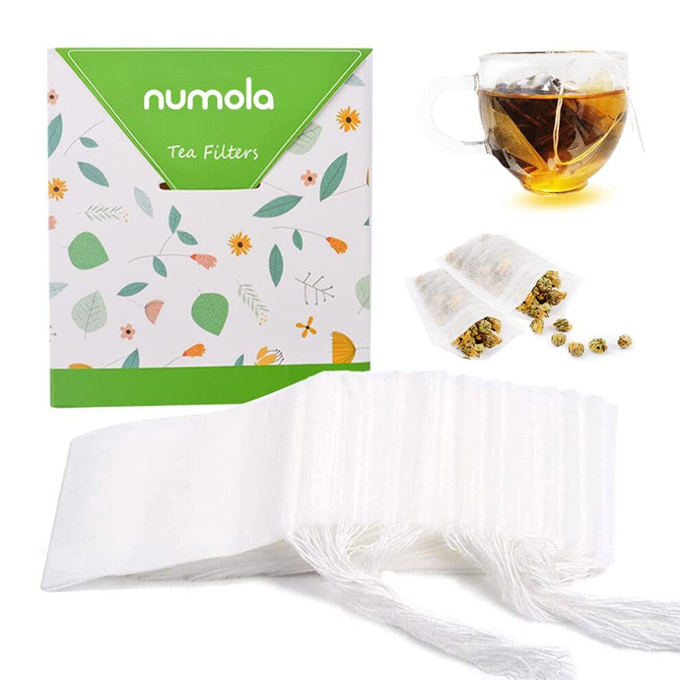 Numola100Pcs Disposable Tea Bags for Loose Leaf Tea  Empty Tea Bags Natural Material Seal Tea Infuser Bag  Biodegradable and Compostable Herb Sachet B