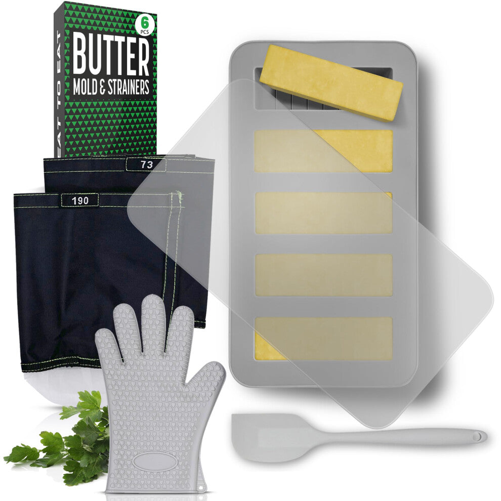 All in 1  Complete Butter Maker Kit for Decarboxylators & Infusers - Make Magic Butter  Silicone Butter Mold for Homemade Butter Strainer Filter Bags