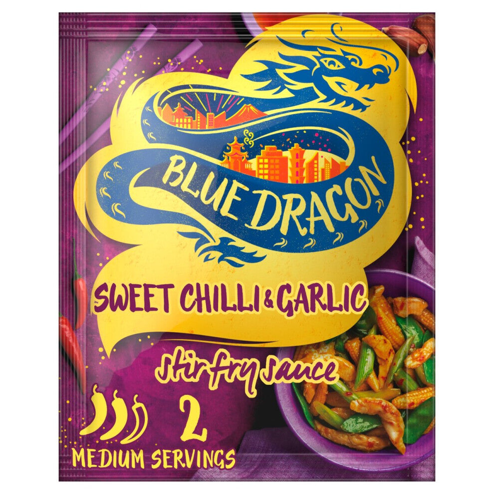 Blue Dragon Stir Fry Sauce - Sweet Chilli & Garlic (120g) - Pack of 2