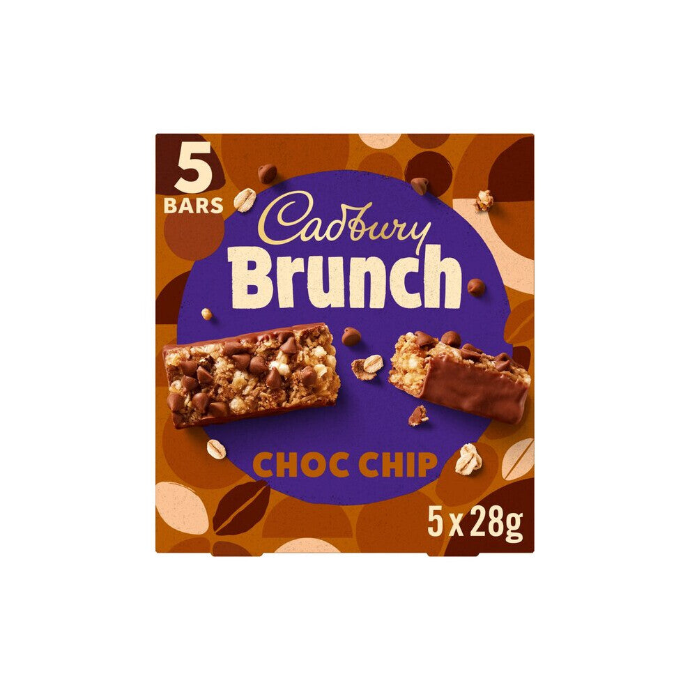 Cadbury Chocolate Chip Brunch Bars (5x28g) - Pack of 6