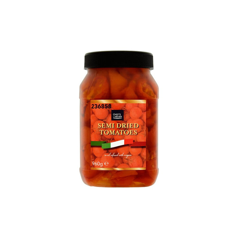 Chef's Larder Semi Dried Tomatoes in Oil 1kg (Drained Weight 600g) Pack of 6