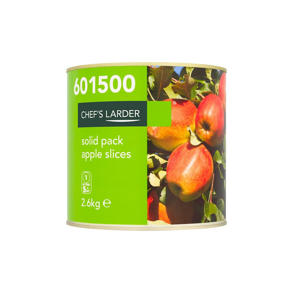 Chef's Larder Solid Pack Apple Slices 2.6kg (Drained Weight 2.2kg) Pack of 6