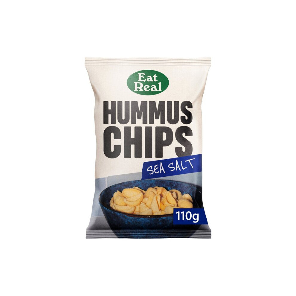 Eat Real Hummus Sea Salt Flavoured Chips 110g - Pack of 2