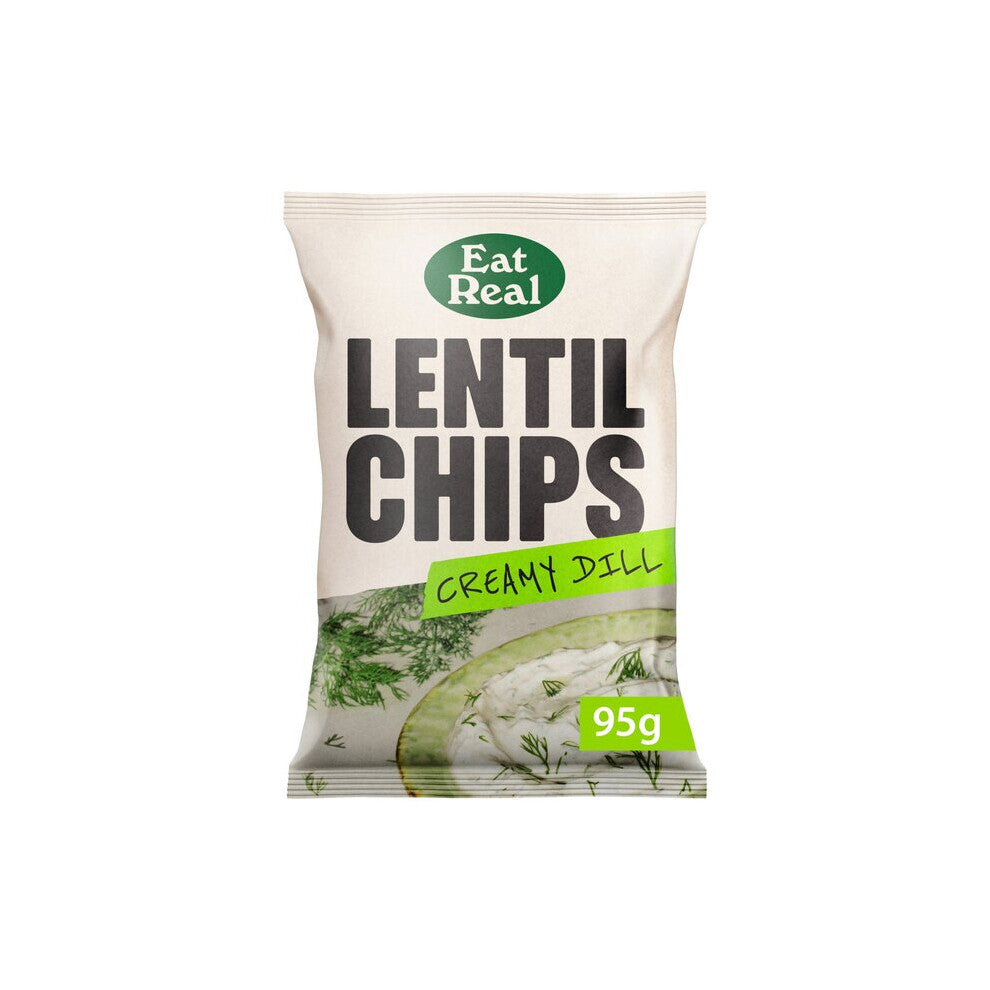 Eat Real Lentil Creamy Dill Flavoured Chips 95g