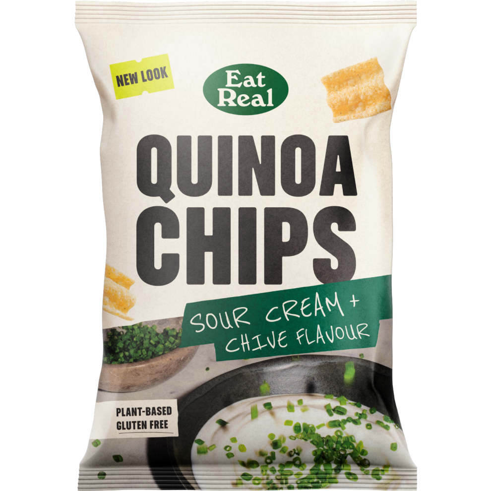 Eat Real Quinoa Sour Cream & Chive Flavoured Chips 80g - Pack of 2