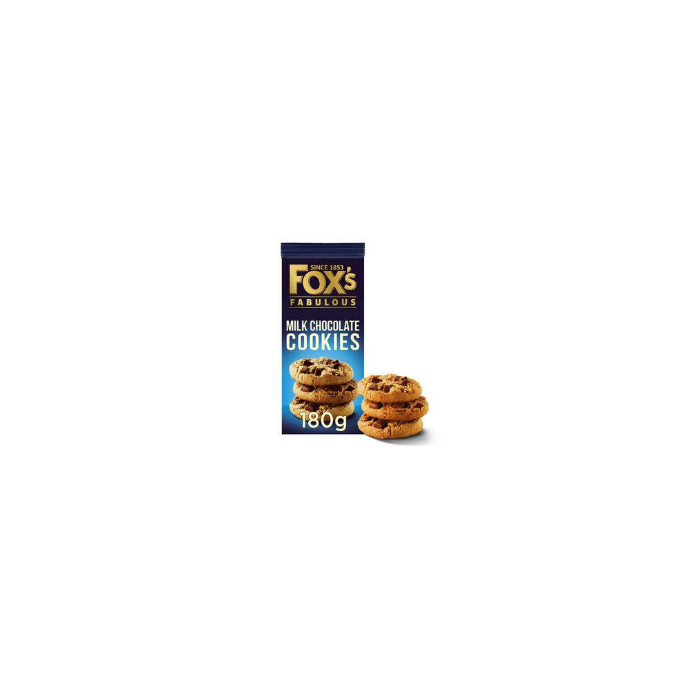 Fox's Delicious Cookies Milk Chocolate Chunks 180g - Pack of 2