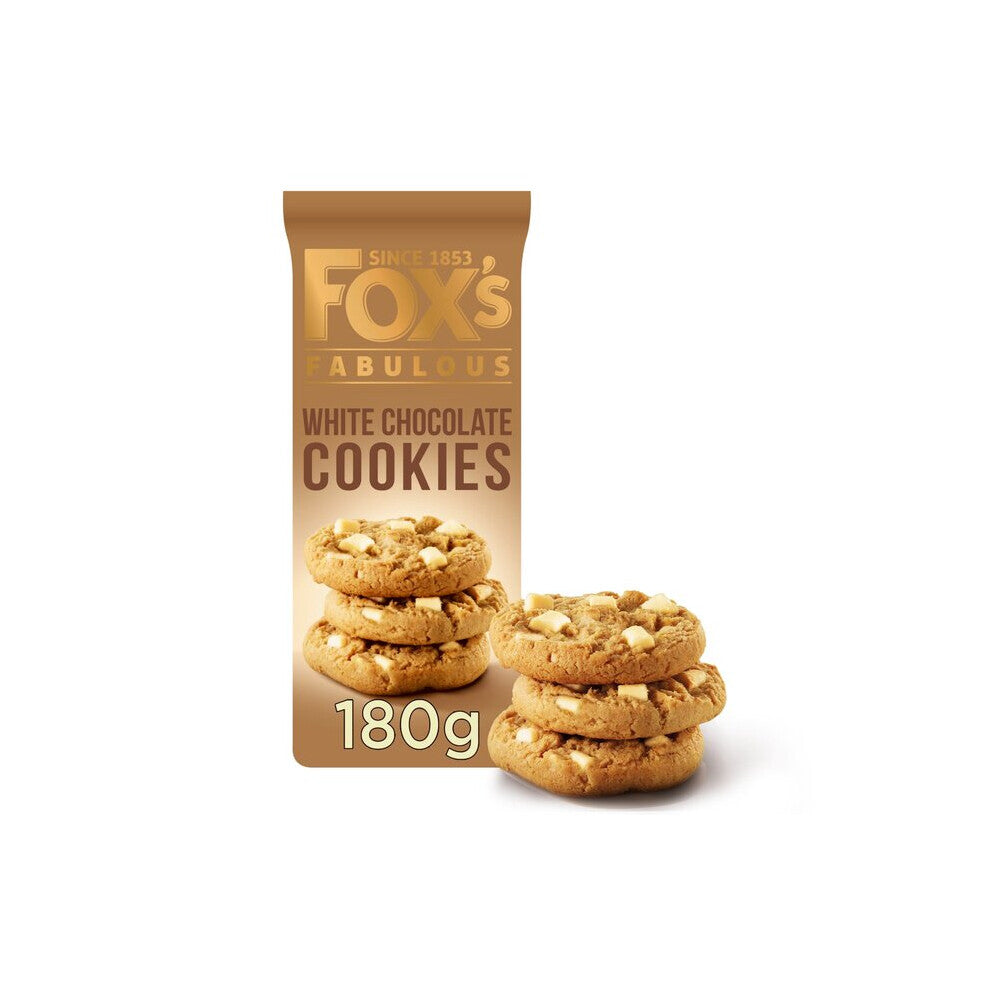 Fox's White Chocchunks Chunkie Cookie 180g (Pack of 2)