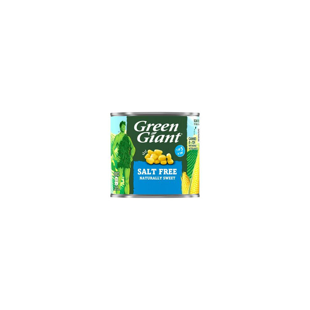 Green Giant Salt Free Sweetcorn 340g (Pack of 6)