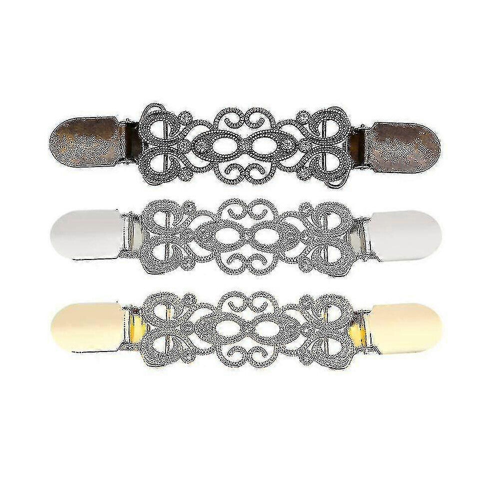 3pcs Attractive Cardigan Clips Practical Chic Clothes Clasp Sweater Tighten Clip
