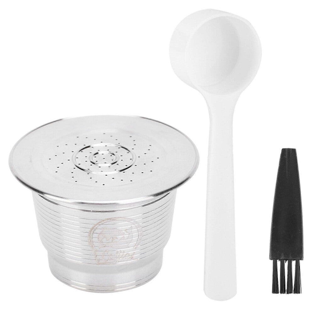 (As show, One size) Coffee Capsule Set 304 Stainless Steel Reusable Refillable Filter Coffee Making Accessories